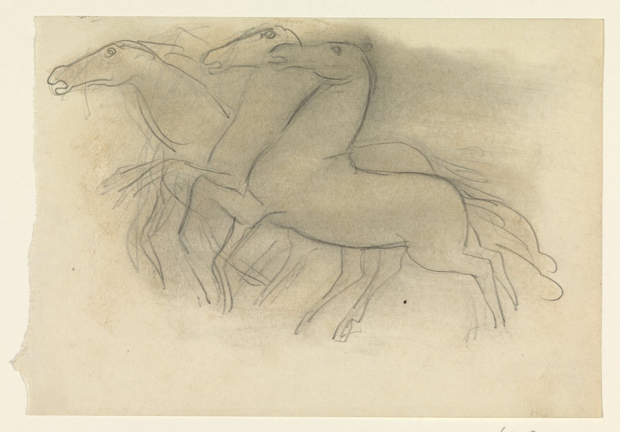 Løbende heste af Leo Gestel