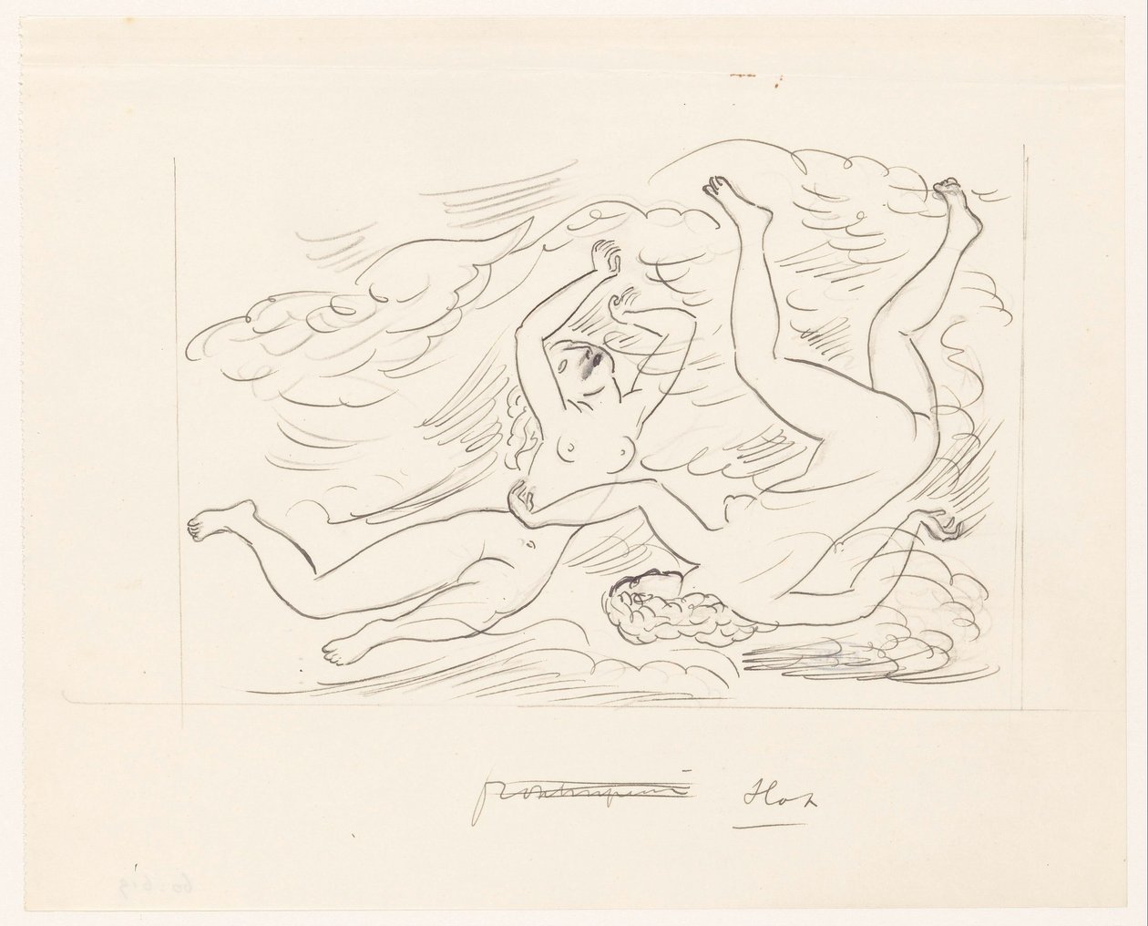 To nøgne kvinder svømmer af Leo Gestel