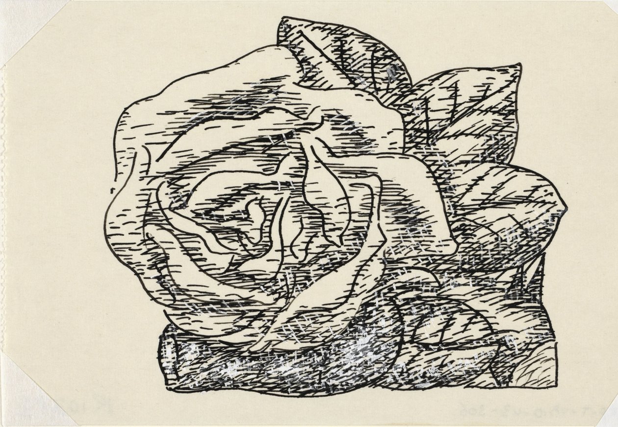 Uden titel (rose) Vignette til Gestels biografi af Porf. W. van der Pluym af Leo Gestel