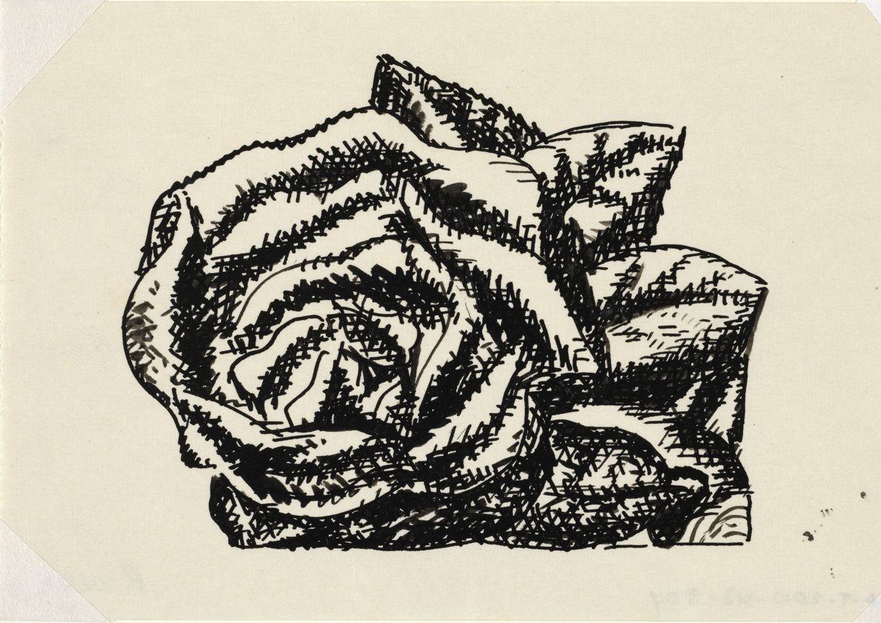 Uden titel (rose) Vignette til Gestels biografi af prof. W. van der Pluym af Leo Gestel