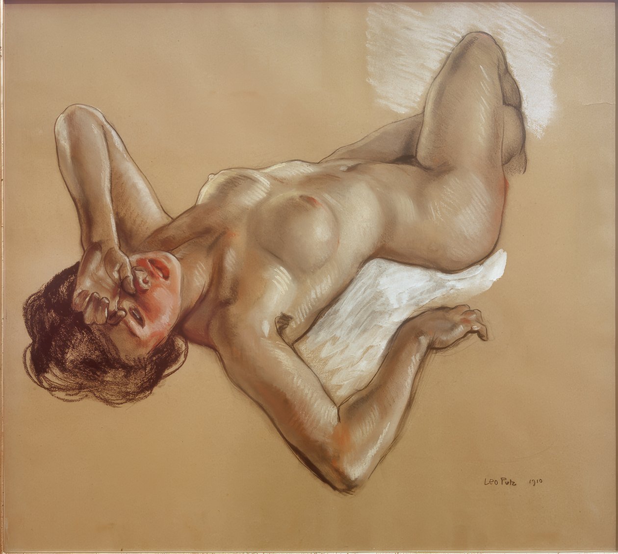 Liggende nøgen (Alissa) af Leo Putz