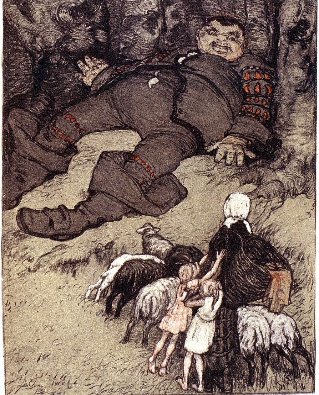 Lille Poulet af Perrault. Illustration af Leo Putz af Leo Putz