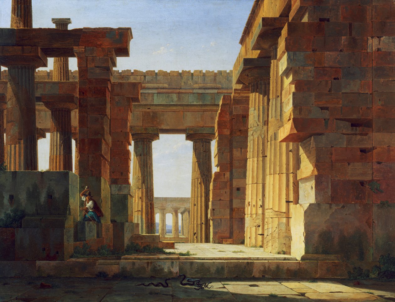 Poseidons tempel i Paestum af Leo von Klenze