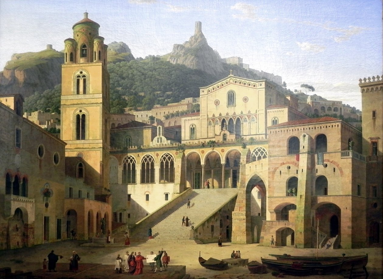 Klenze Cathedral Square Amalfi af Leo von Klenze