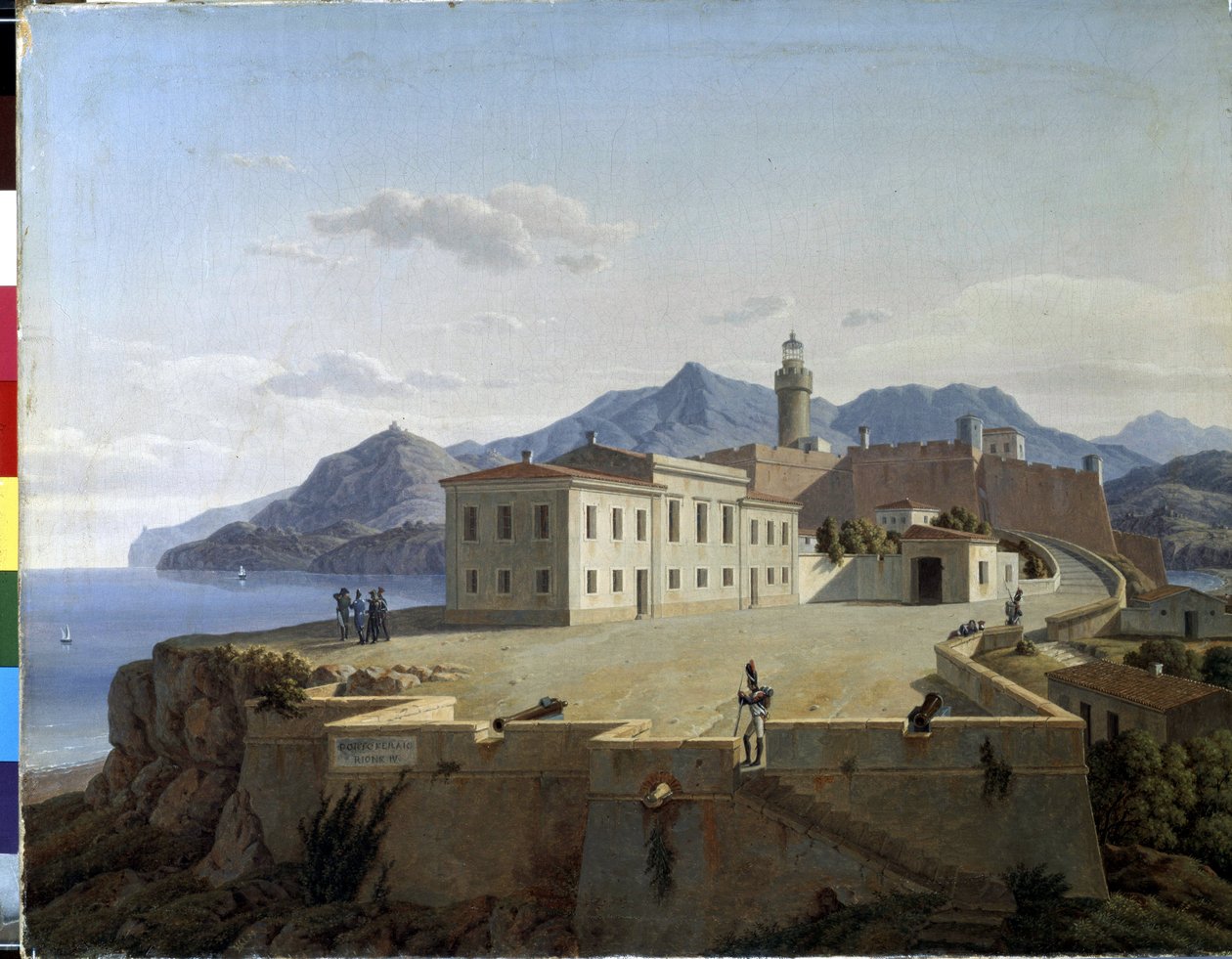 Napoleon Bonaparte i Portoferraio. Napoleon Bonaparte i Portoferraio. Napoleon Ier Bonaparte (1769-1821) i eksil i Portoferraio (Italien) en 1814. Peinture de Leo Von Klenze (1784-1864) af Leo von Klenze