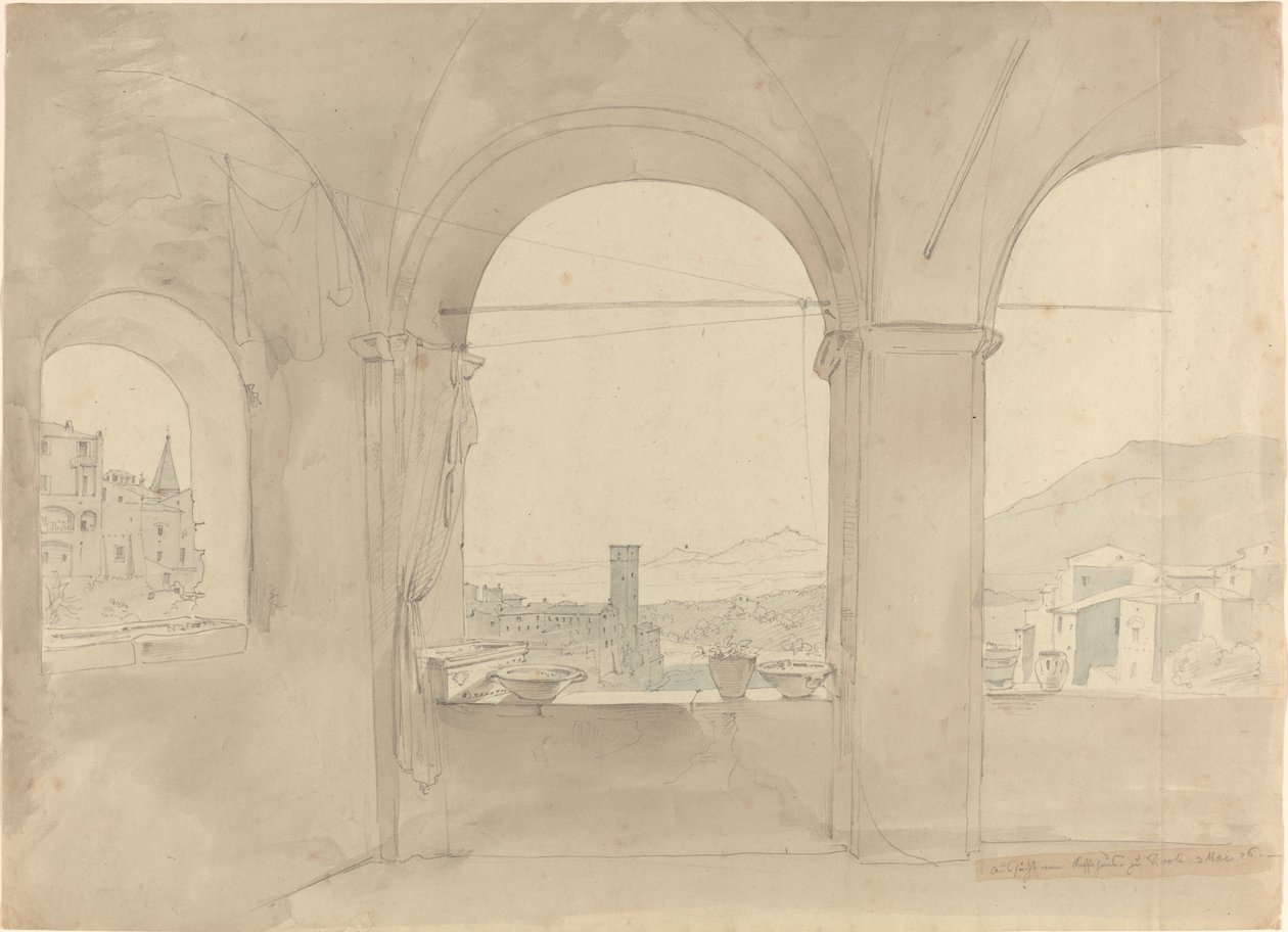 Panorama af Tivoli fra en Loggia af Leo von Klenze