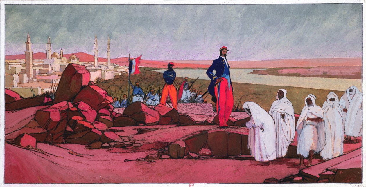 Louis Faidherbe (1818-1889) sætter Medina (Mali) fri, ca. 1910-20 af Georges de Feure