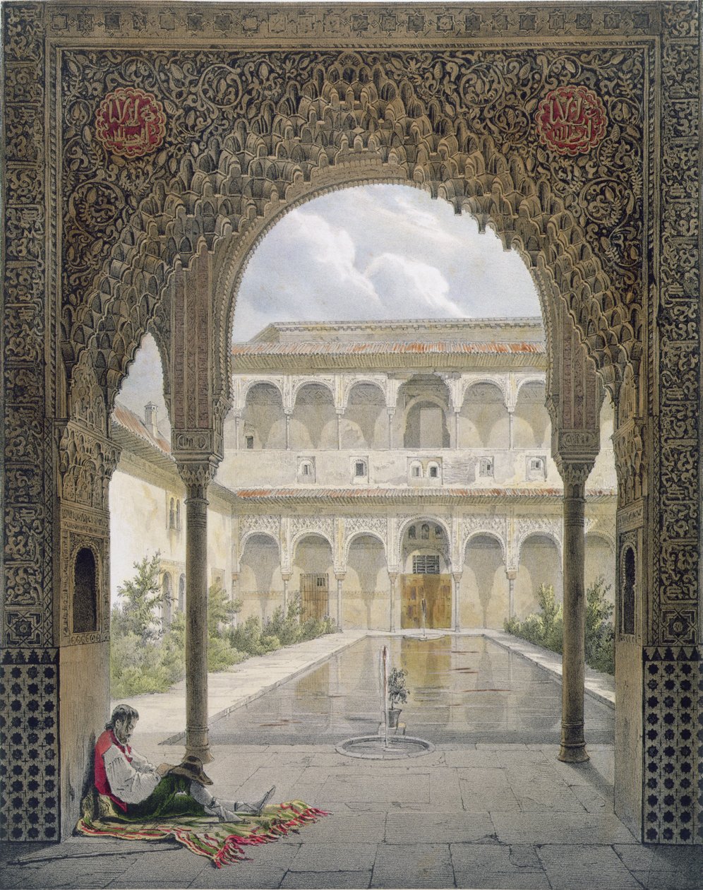 Retten i Alberca i Alhambra, Granada, 1853 af Leon Auguste Asselineau