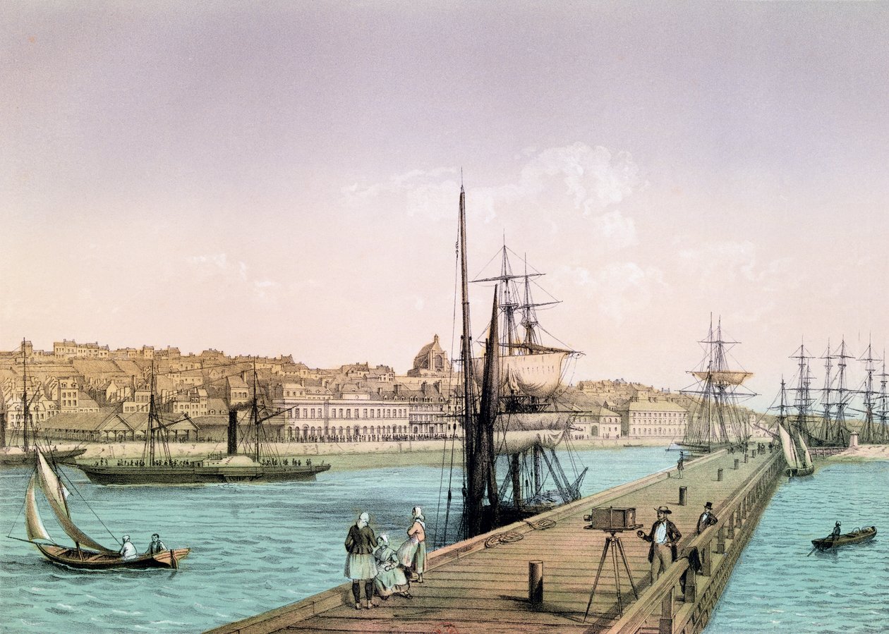 Udsigt over havnen i Boulogne, fra en serie med titlen 