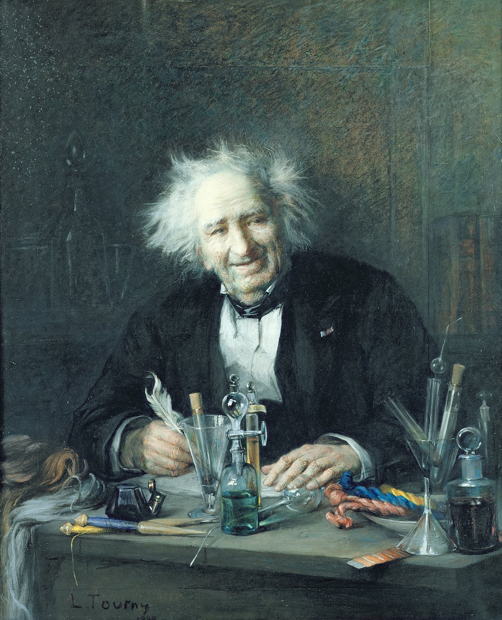 Portræt af Michel-Eugene Chevreul (1786-1889) 1888 af Leon Auguste Tourny