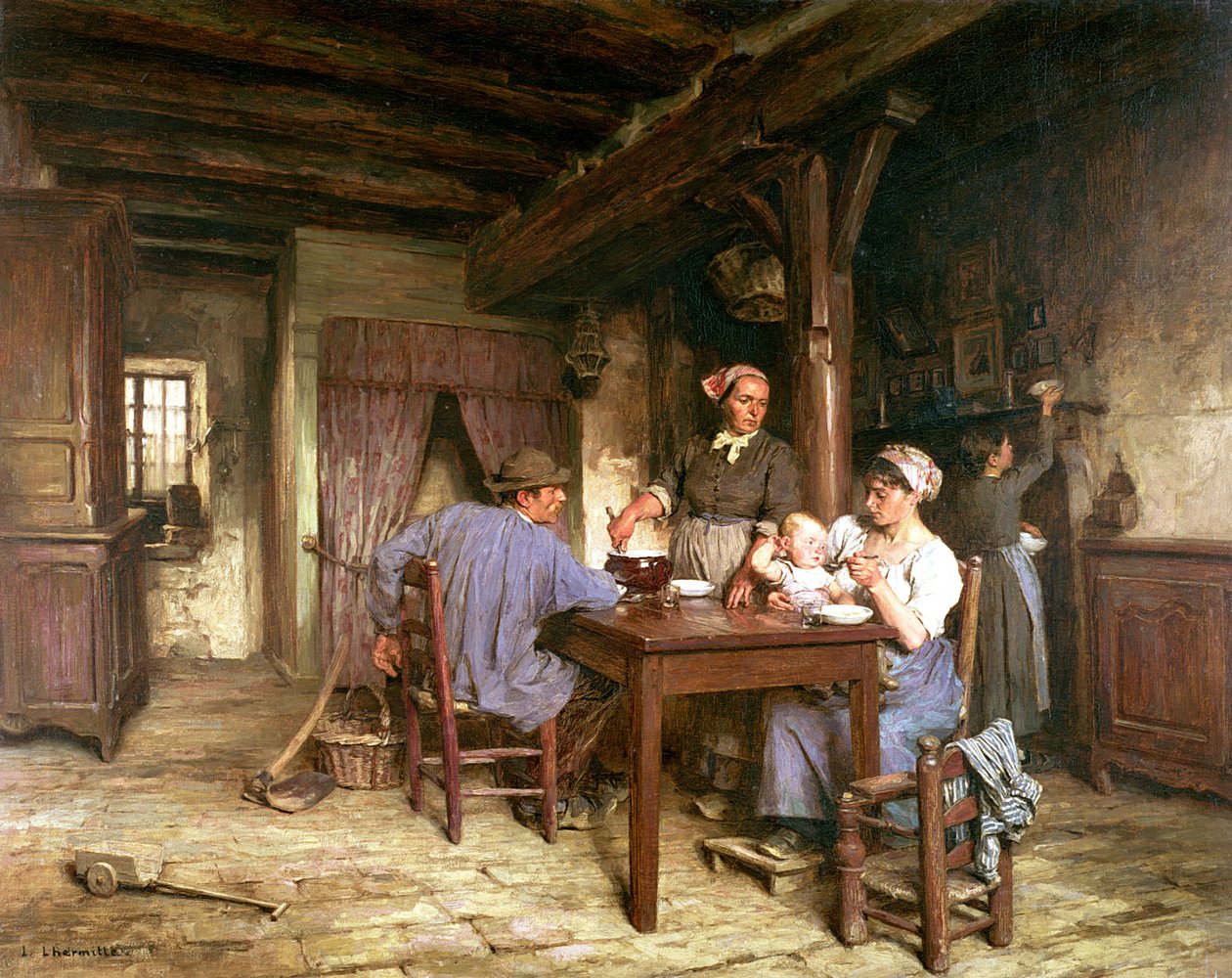 Middagsmåltid, (se 100400 for detaljer) af Leon Augustin Lhermitte