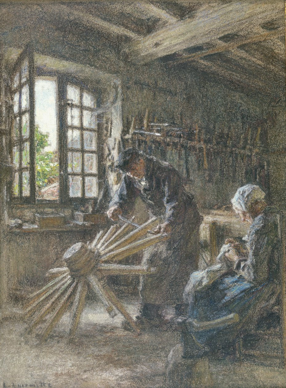 The Old Cartwright and his Wife, 1897 (pastel på papir) af Leon Augustin Lhermitte
