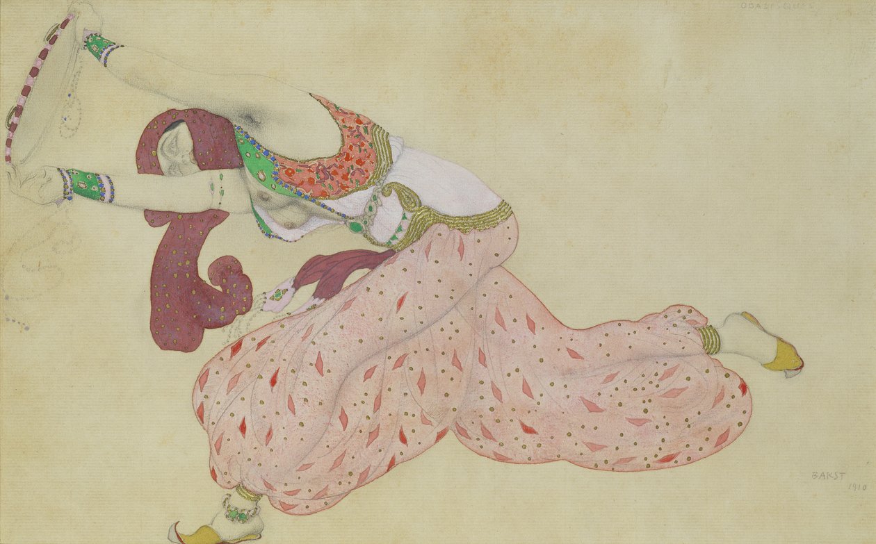Kostumedesign til Scheherazade, 1910 af Leon Bakst