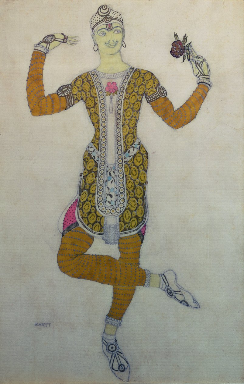 Kostumedesign til Nijinsky i Le Festin, 1909 af Leon Bakst