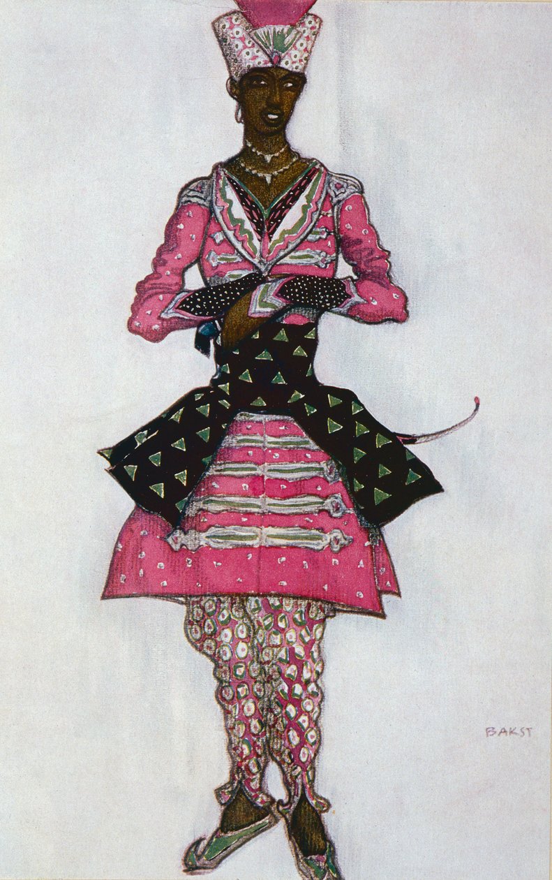 Kostumedesign til The Indian Bridegroom, fra Tornerose, 1921 af Leon Bakst