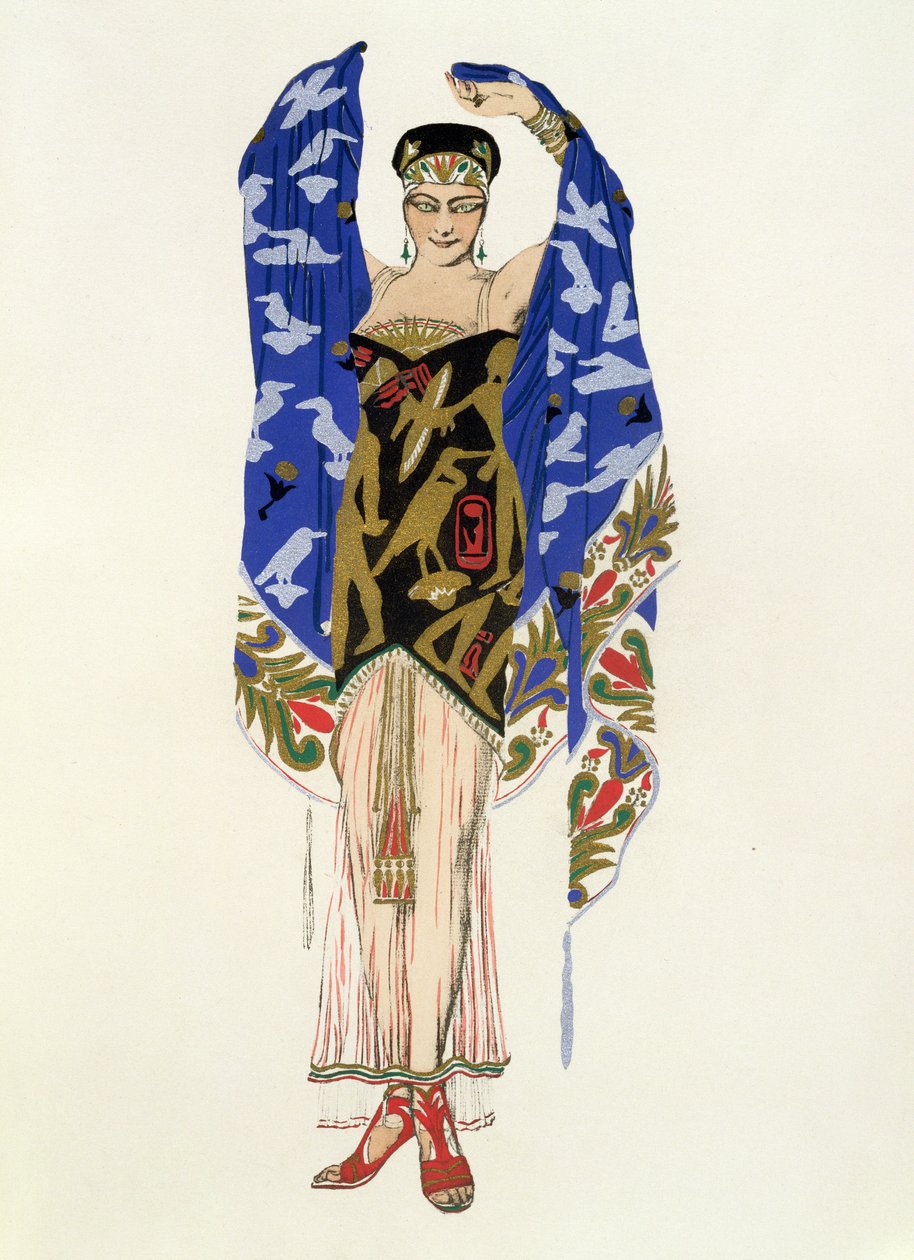 Kostumedesign til en dansende pige af Leon Bakst