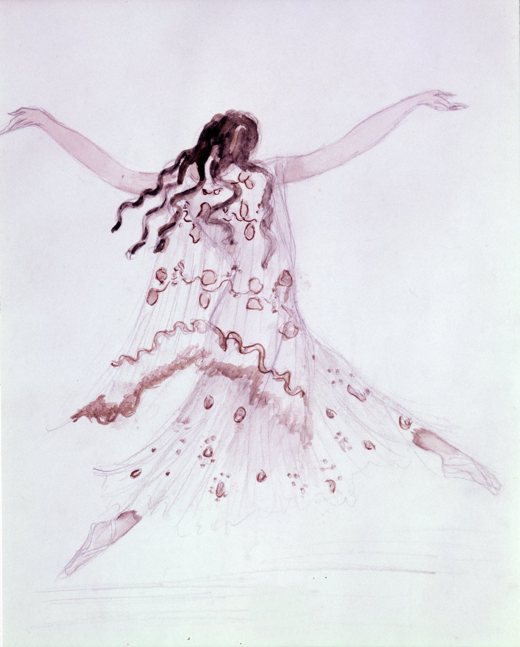 Kostumedesign til balletten "Daphnis et Chloe" af Ravel, ca. 1921 af Leon Bakst
