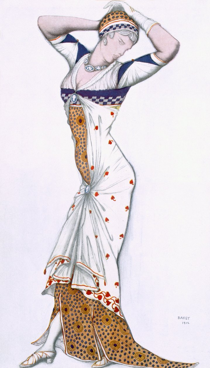 Design fra A Fantasy of Modern Costume, 1912 af Leon Bakst