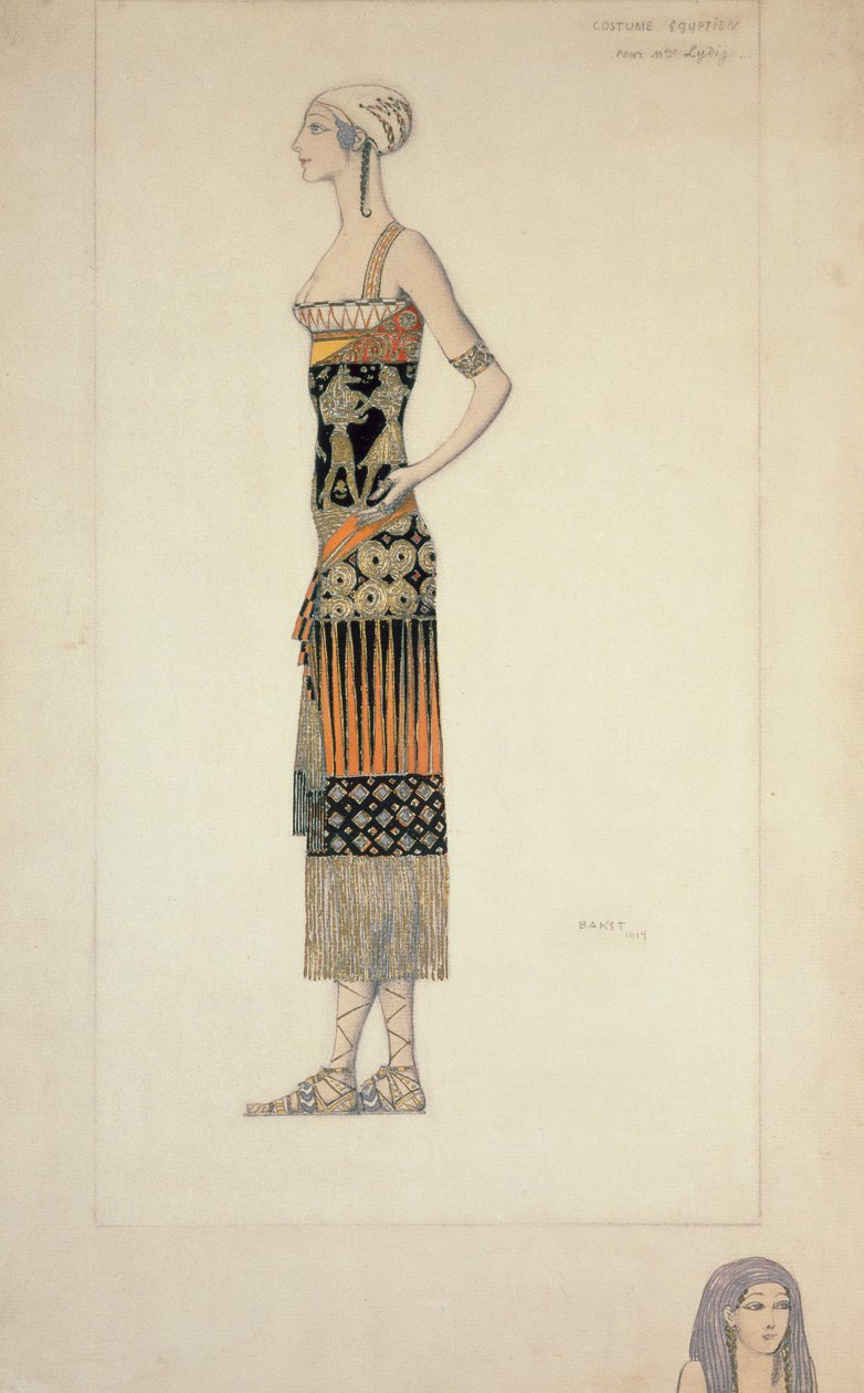 Egyptisk kostume af Leon Bakst