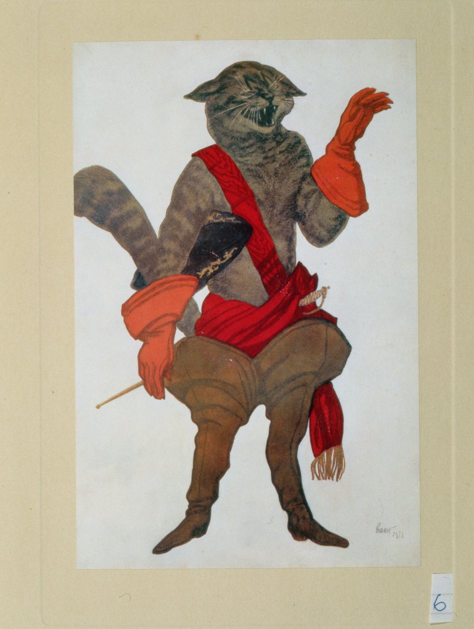 Puss in Boots, fra Tornerose, 1921 af Leon Bakst