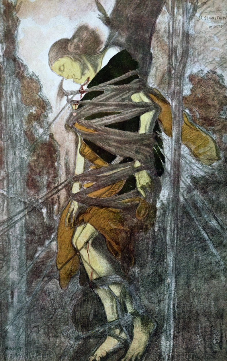 Sankt Sebastian, fra Sankt Sebastians martyr, c.1911-22 af Leon Bakst