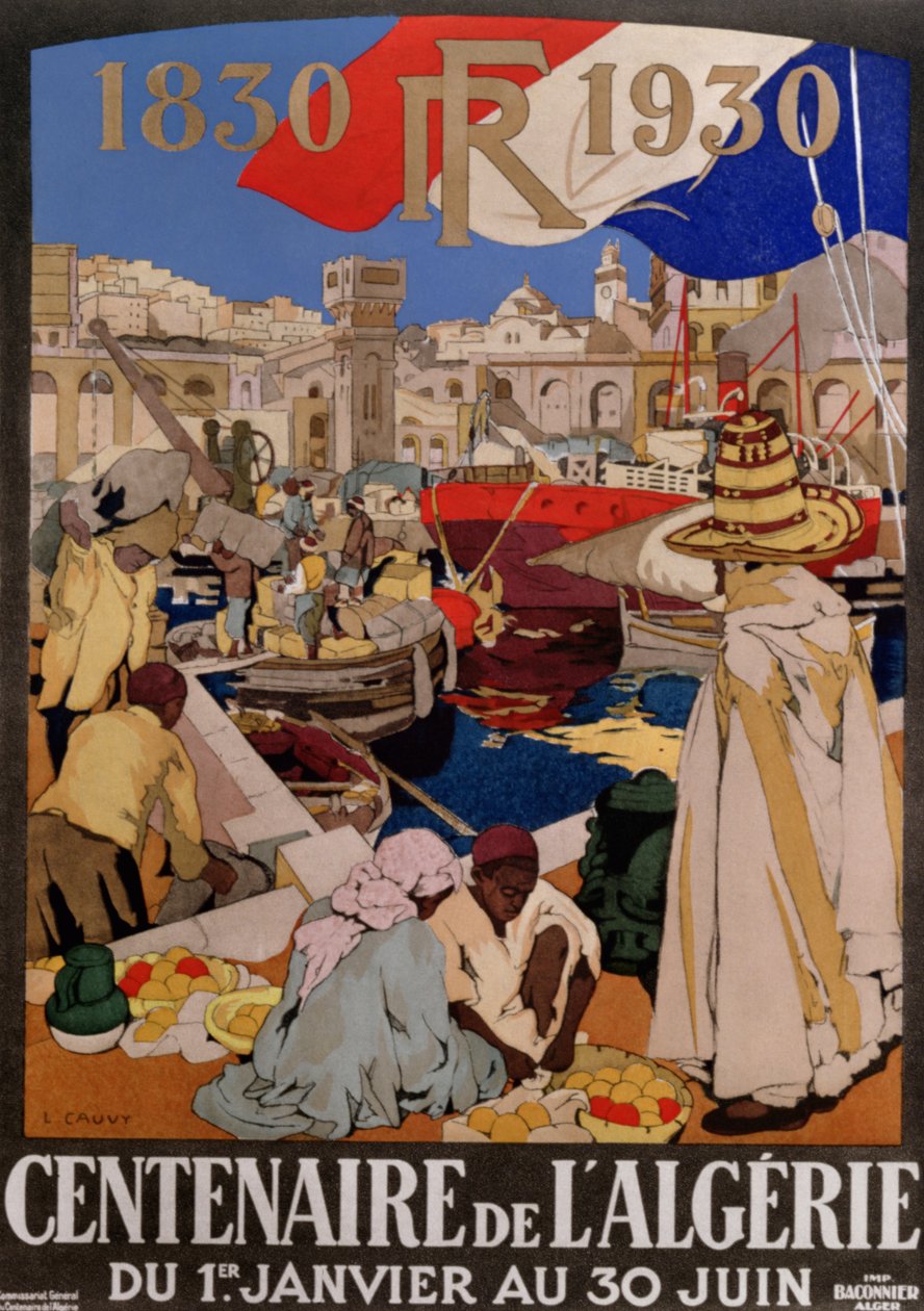 Plakat, der reklamerer for Algeriets hundrede år (1830-1930), 1930 af Leon Cauvy