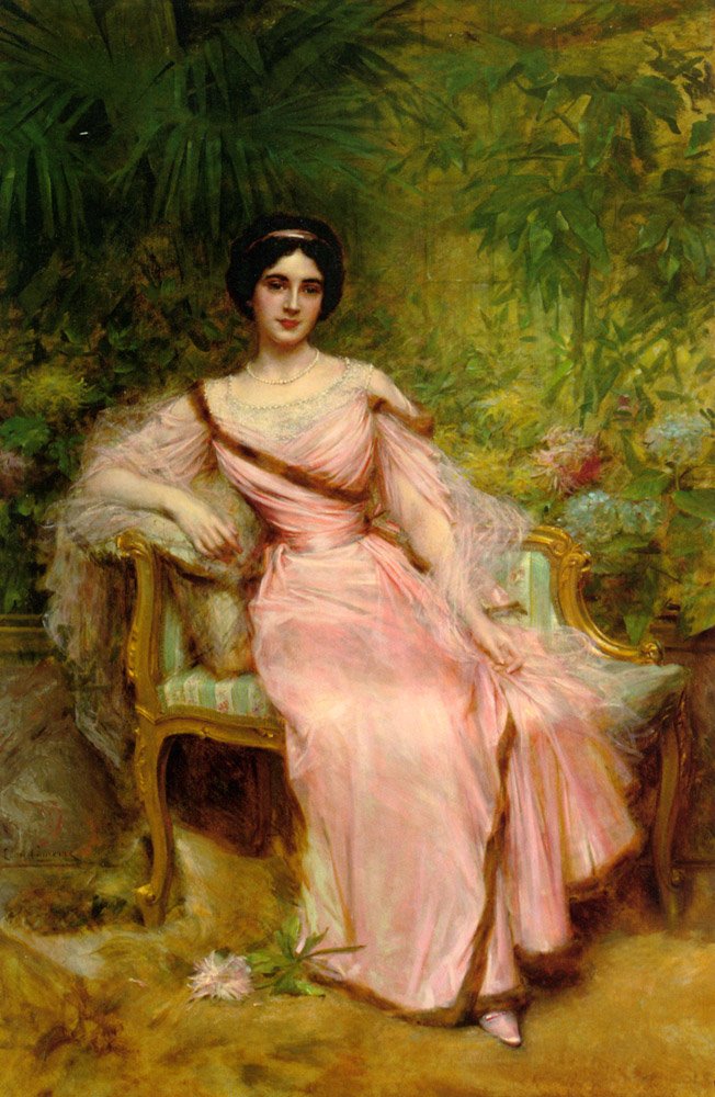 Portræt af Suzanne Hudelo af Leon Francois Comerre
