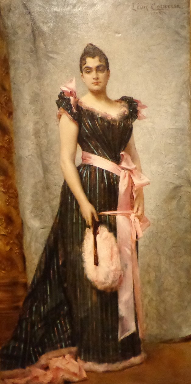 Portræt af kunstnerens kone af Leon Francois Comerre