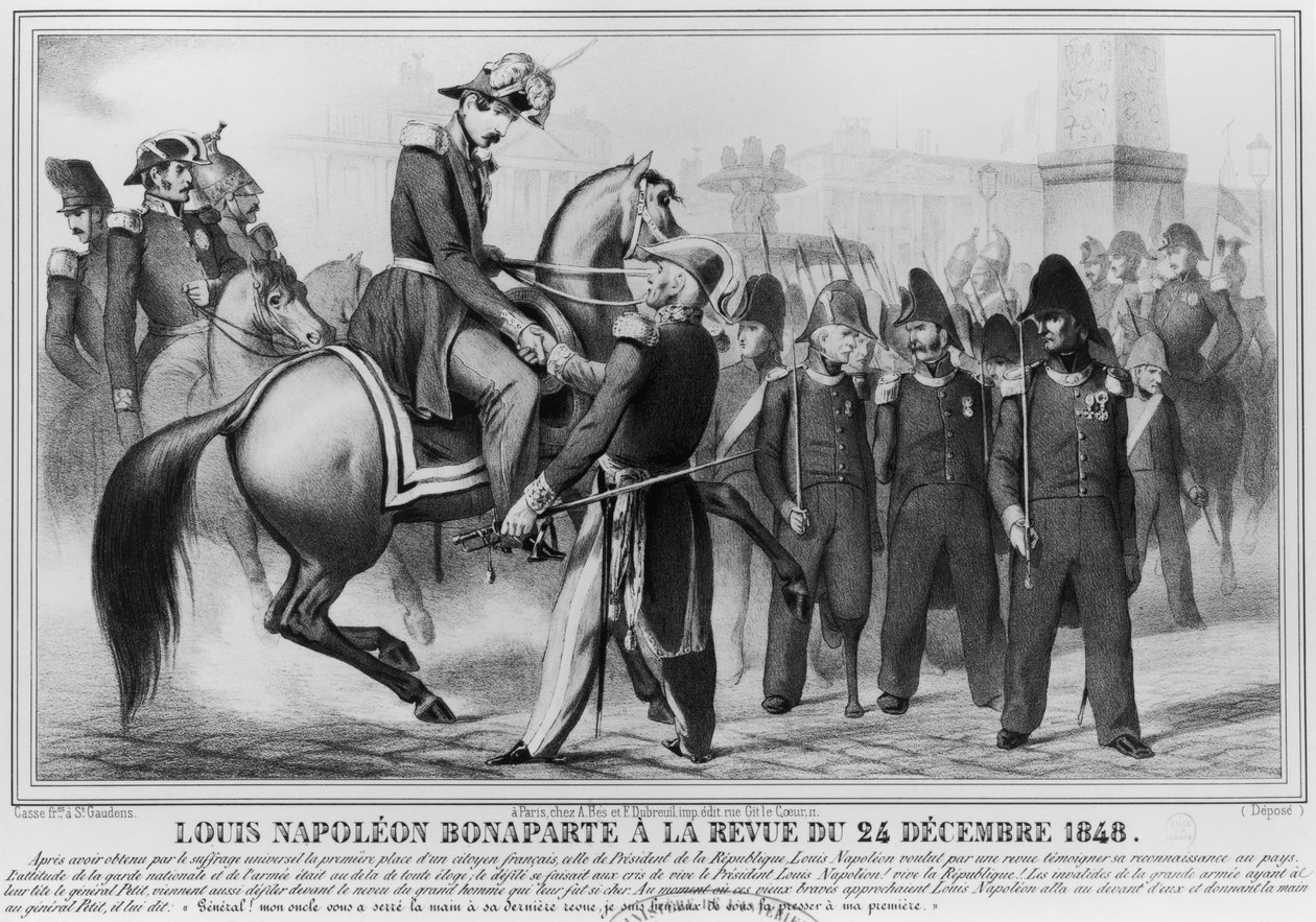 Louis Napoleon Bonaparte III (1808-73) valgt til republikkens præsident, 20. december 1848 af Leon Henri Antoine Loire