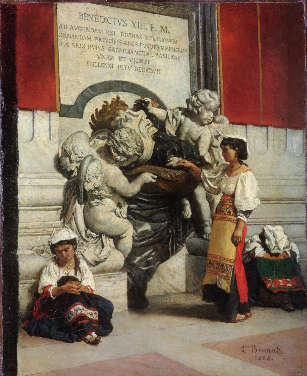Springvand ved St. Peter-katedralen i Rom, 1868 af Leon Joseph Florentin Bonnat
