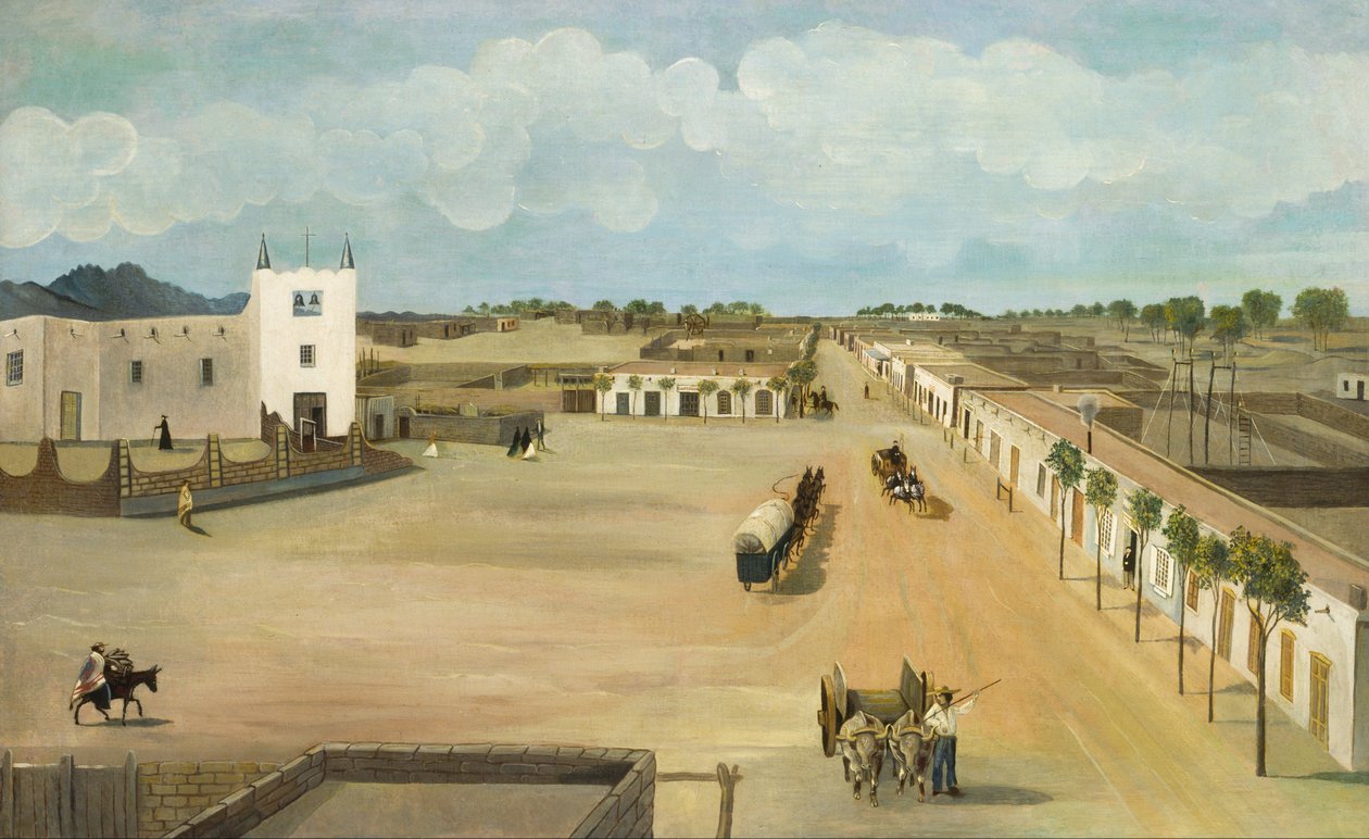 Gamle Mesilla Plaza af Leon Trousset