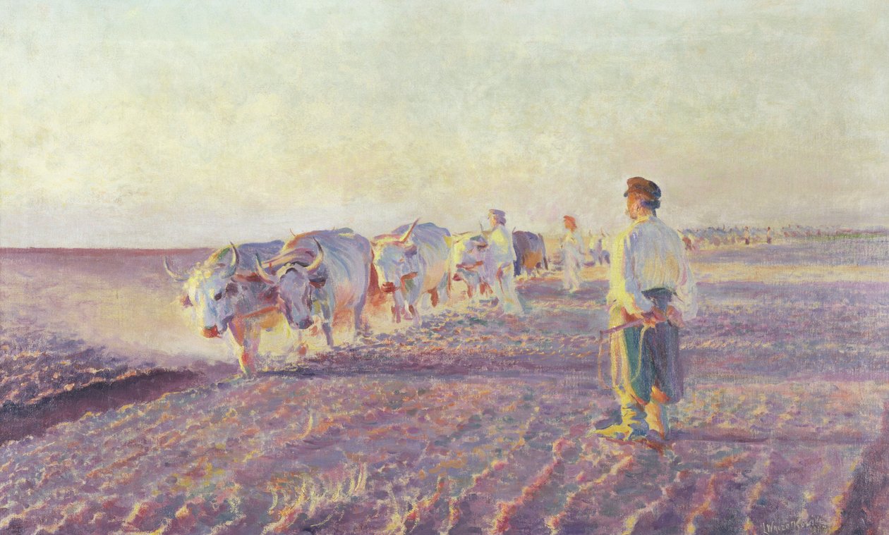 Pløjning i Ukraine, 1892 af Leon Wyczolkowski