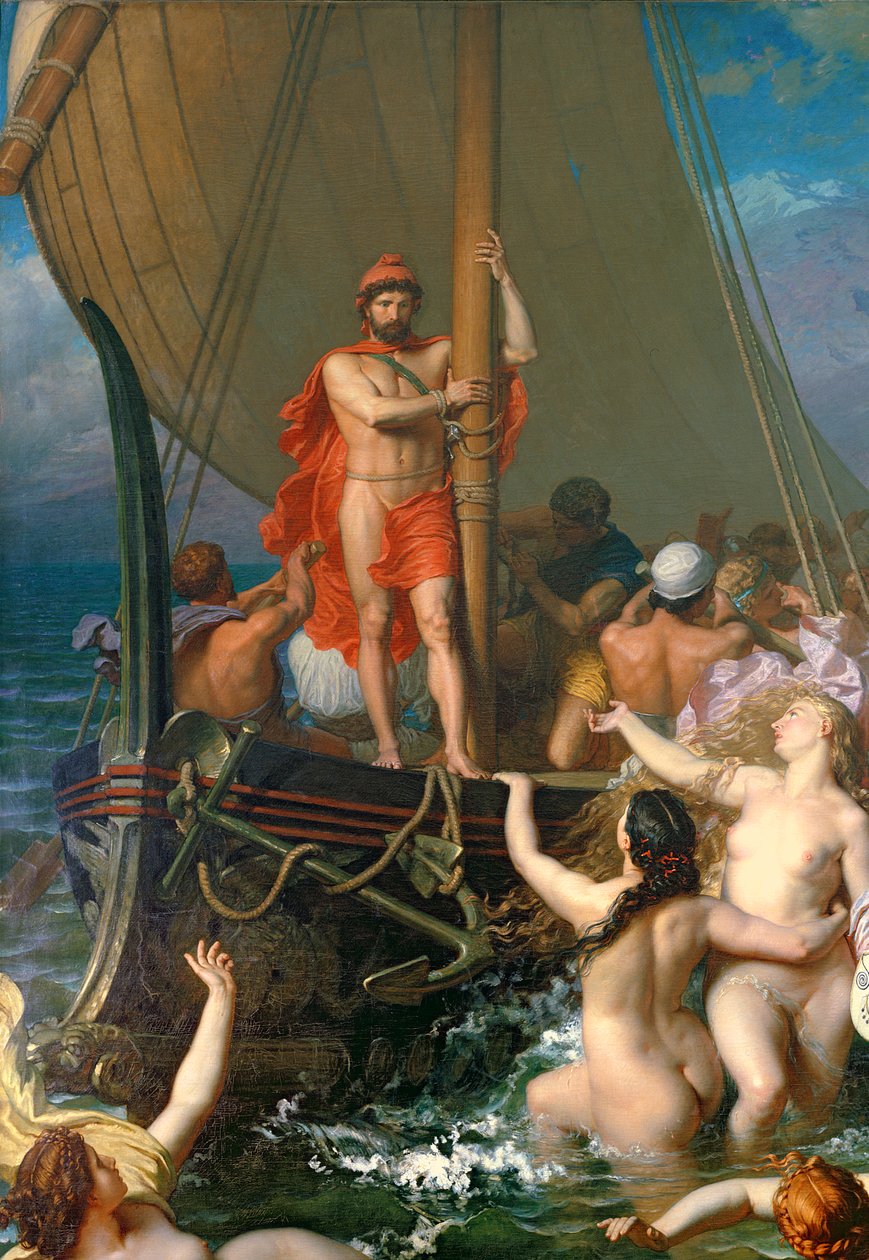 Ulysses og sirenerne (detalje af 154170) af Leon Auguste Adolphe Belly