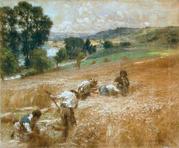 Kirkeklokker ved Primelle (olie på lærred) af Leon Augustin Lhermitte