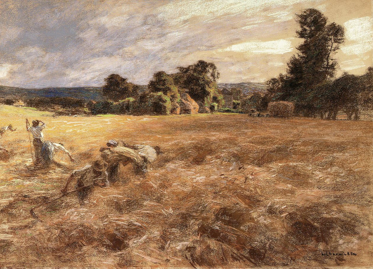 Storm under en høst, 1906 af Leon Augustin Lhermitte