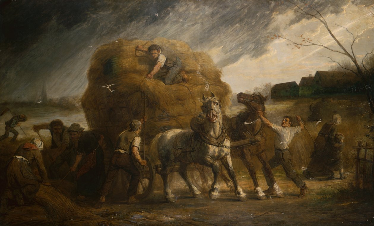 The Approaching Storm (olie på lærred) af Leon Augustin Lhermitte