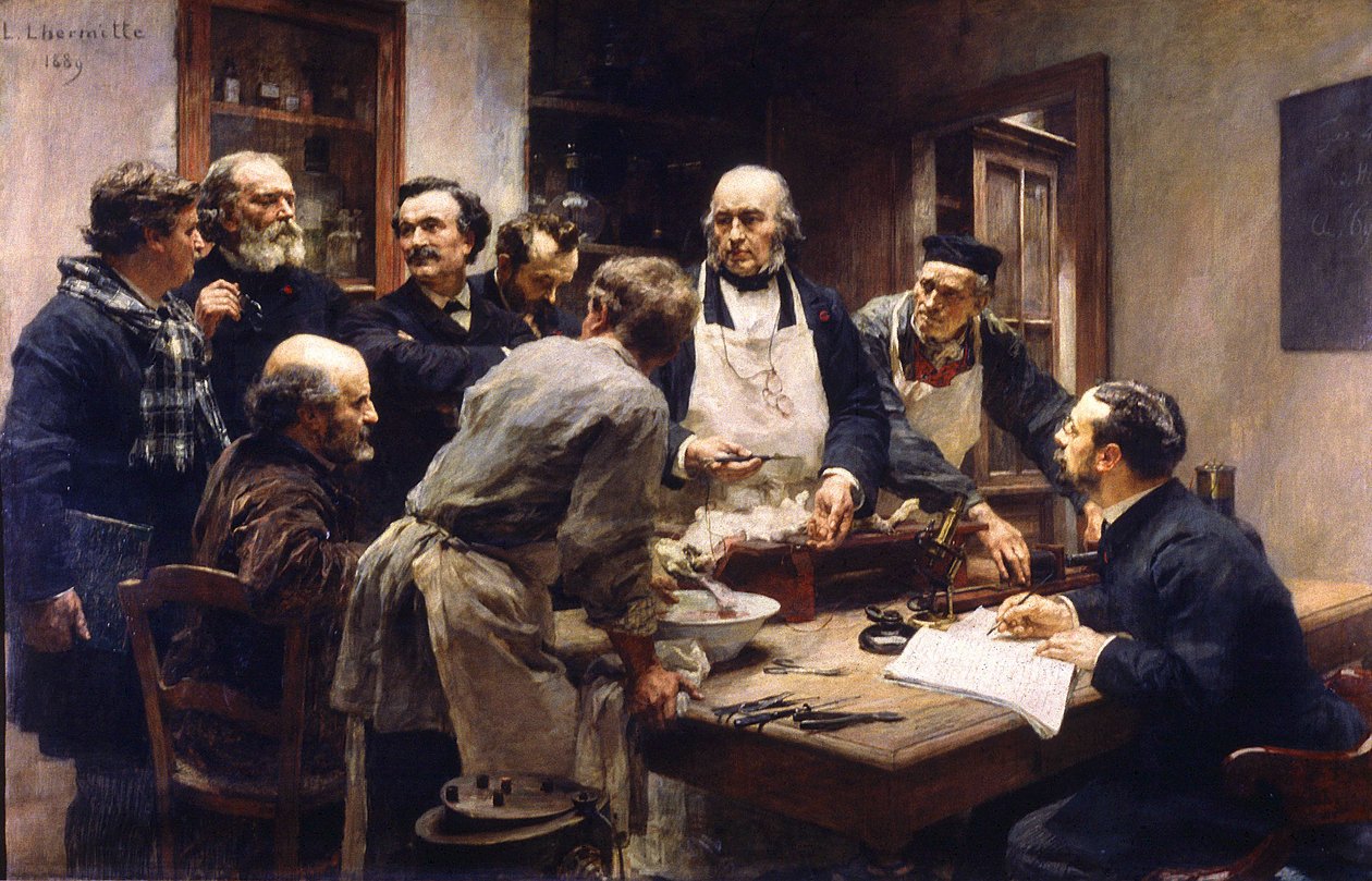 Claude Bernards lektion på College de France af Leon Augustin Lhermitte