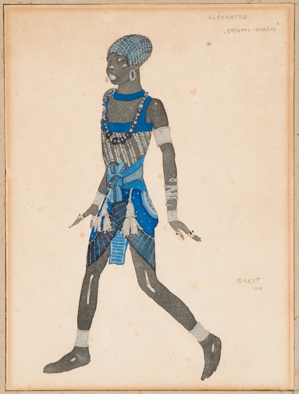 Et kostumedesign til "Cleopatra", 1910 af Leon Bakst