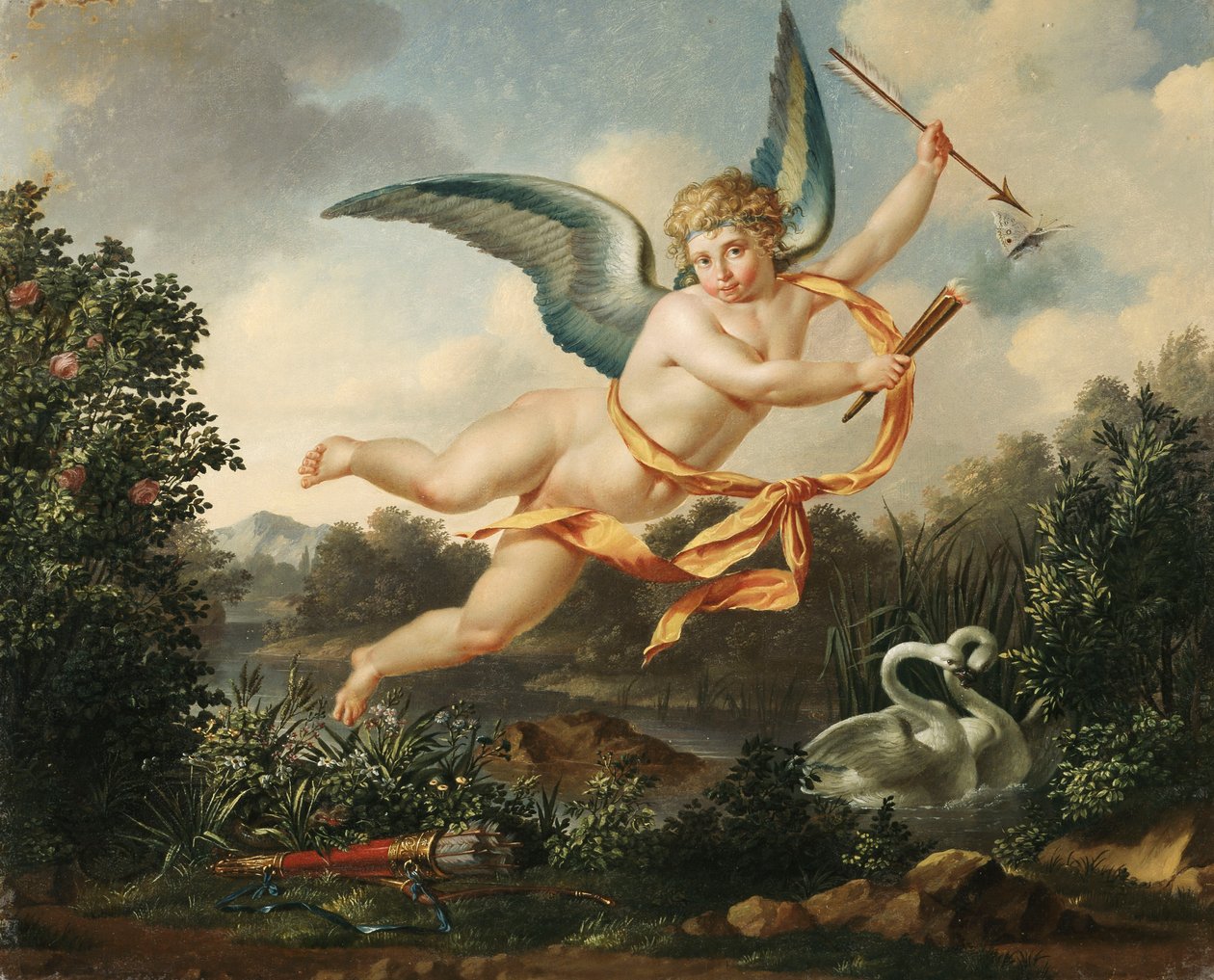 Allegories of Love - Amor med fakkel og pil, 1803 af Leon Bakst