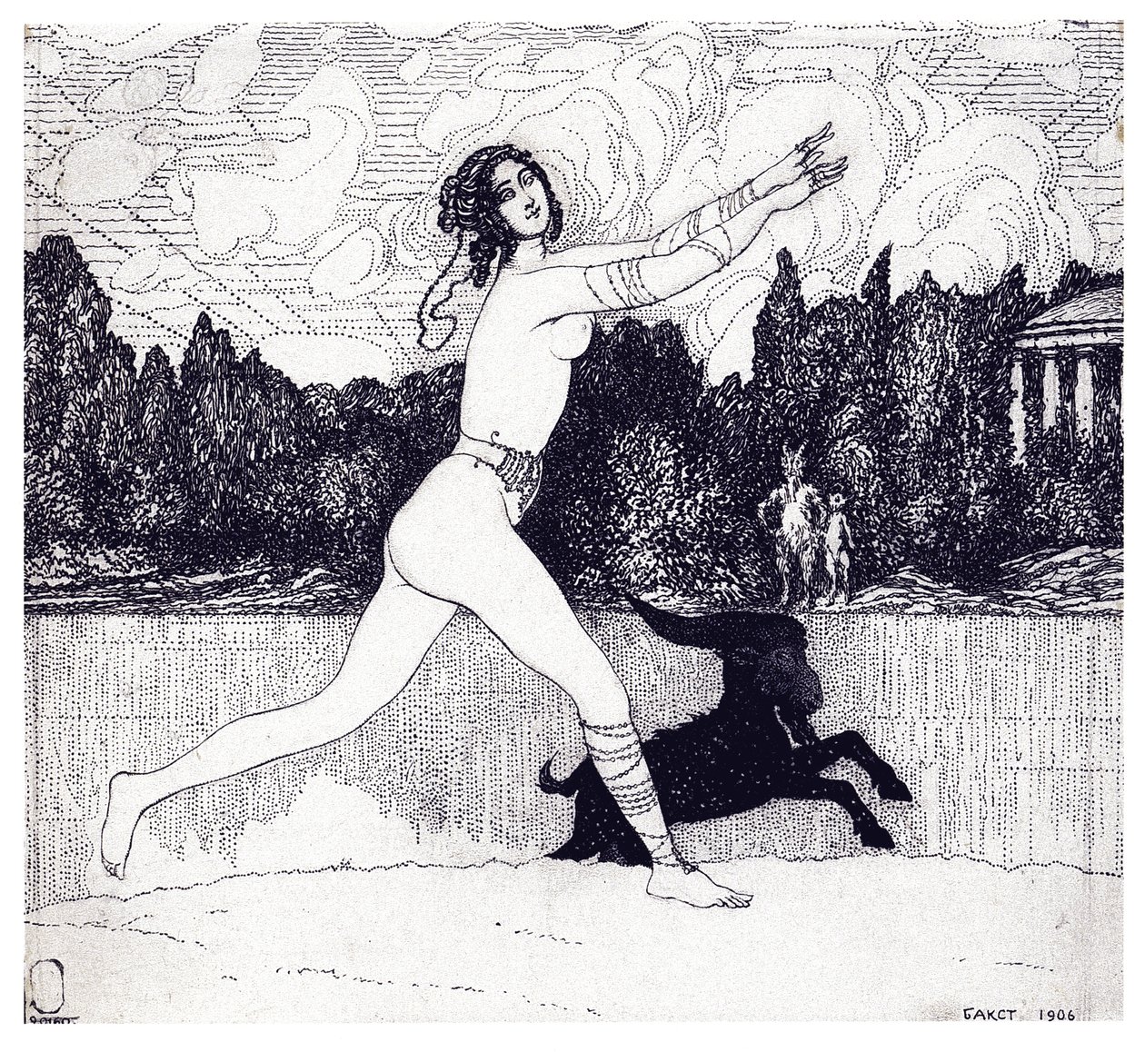 En støtte til Vision Magajine Zo og maleri 1906. 4, 1906 af Leon Bakst