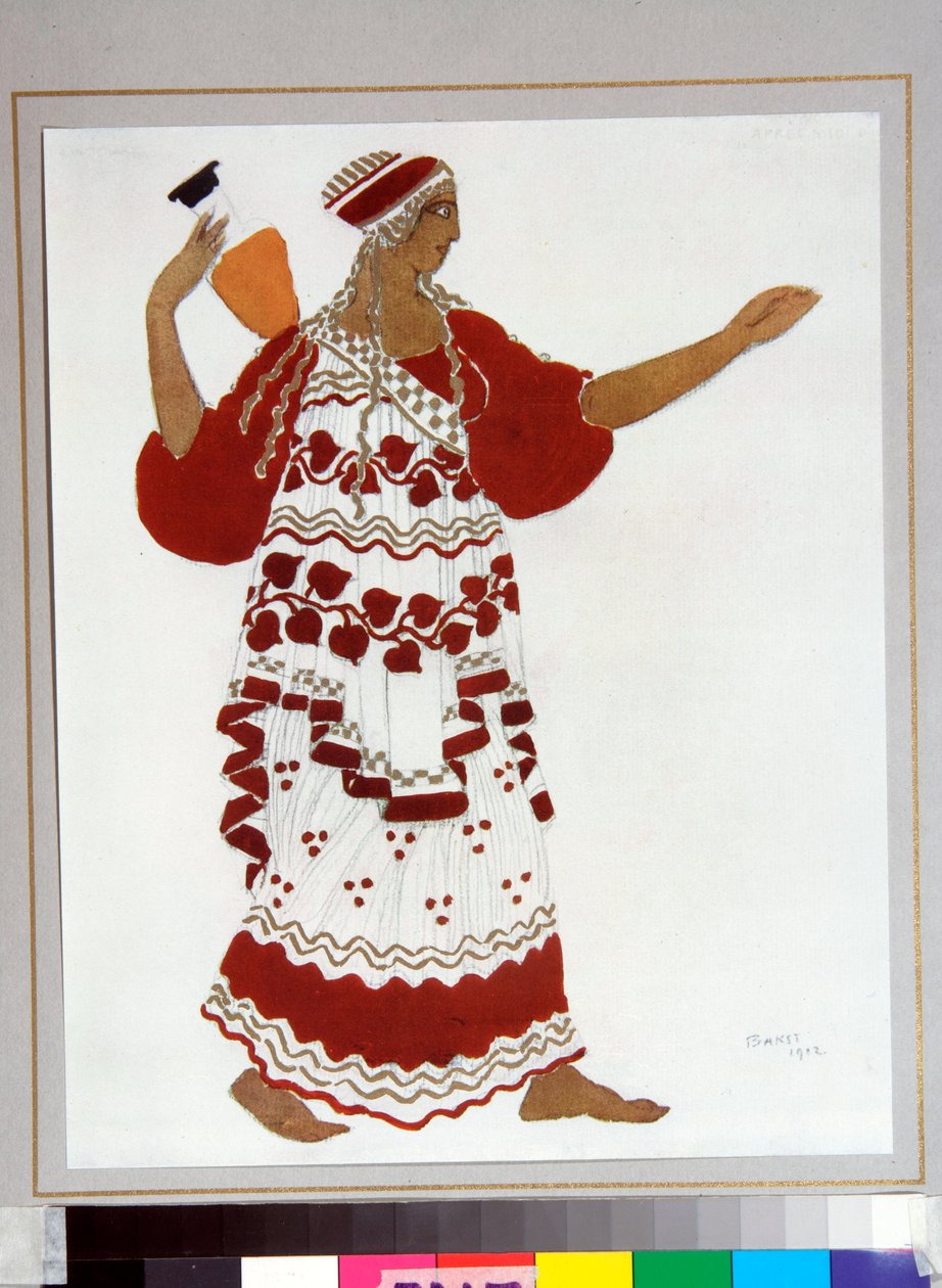 Ballets russes: ""Nymph"" Kostume designet af Leon Bakst (1866-1924) til balletten ""L