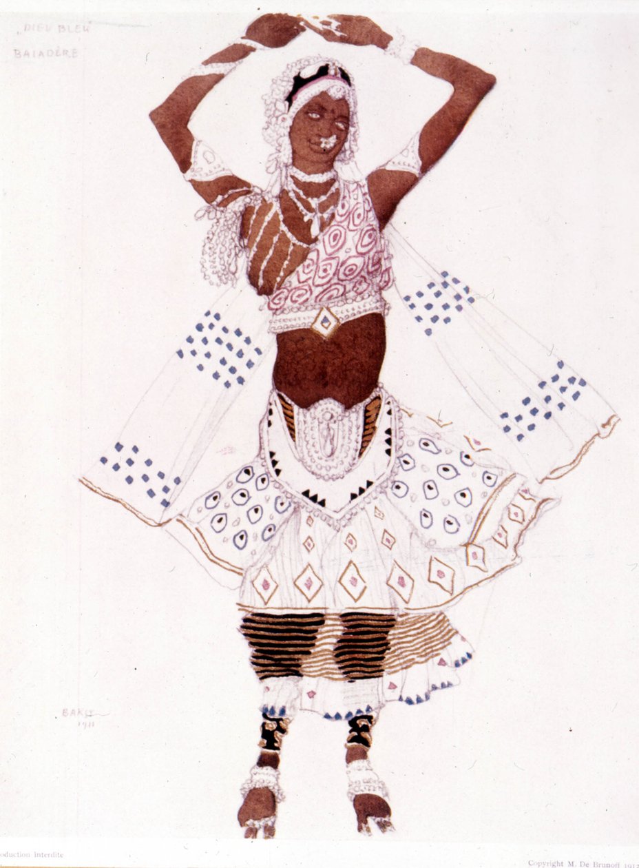 Bayadre-kostume skabt af Léon Bakst til "The Blue God" af Reynaldo Hahn (1875 - 1947) af Leon Bakst