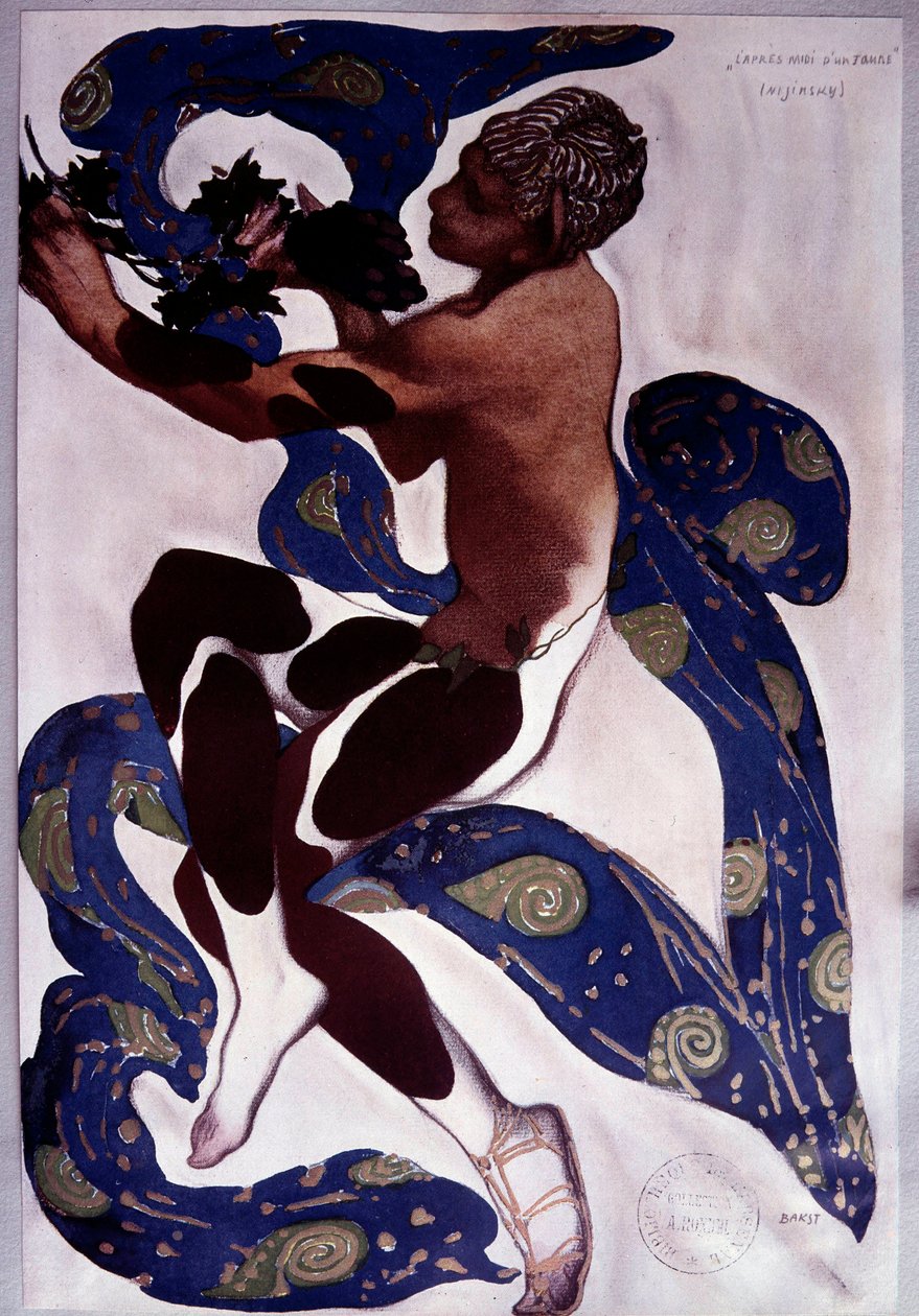 Koreografi af "The Afternoon of a Faun" af Vaslav Nijinski (1889-1950) efter "Prelude to the Afternoon of a Faun" af Claude Debussy (1862-1918) af Leon Bakst