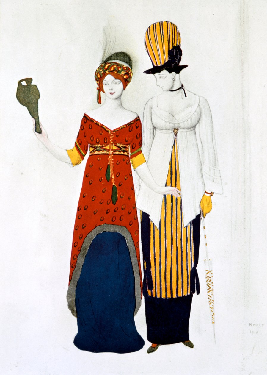 Moderne kostume, 1910 af Leon Bakst