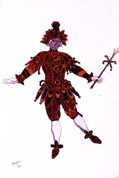 Kostumedesign til Mirliton, fra Tornerose af Leon Bakst
