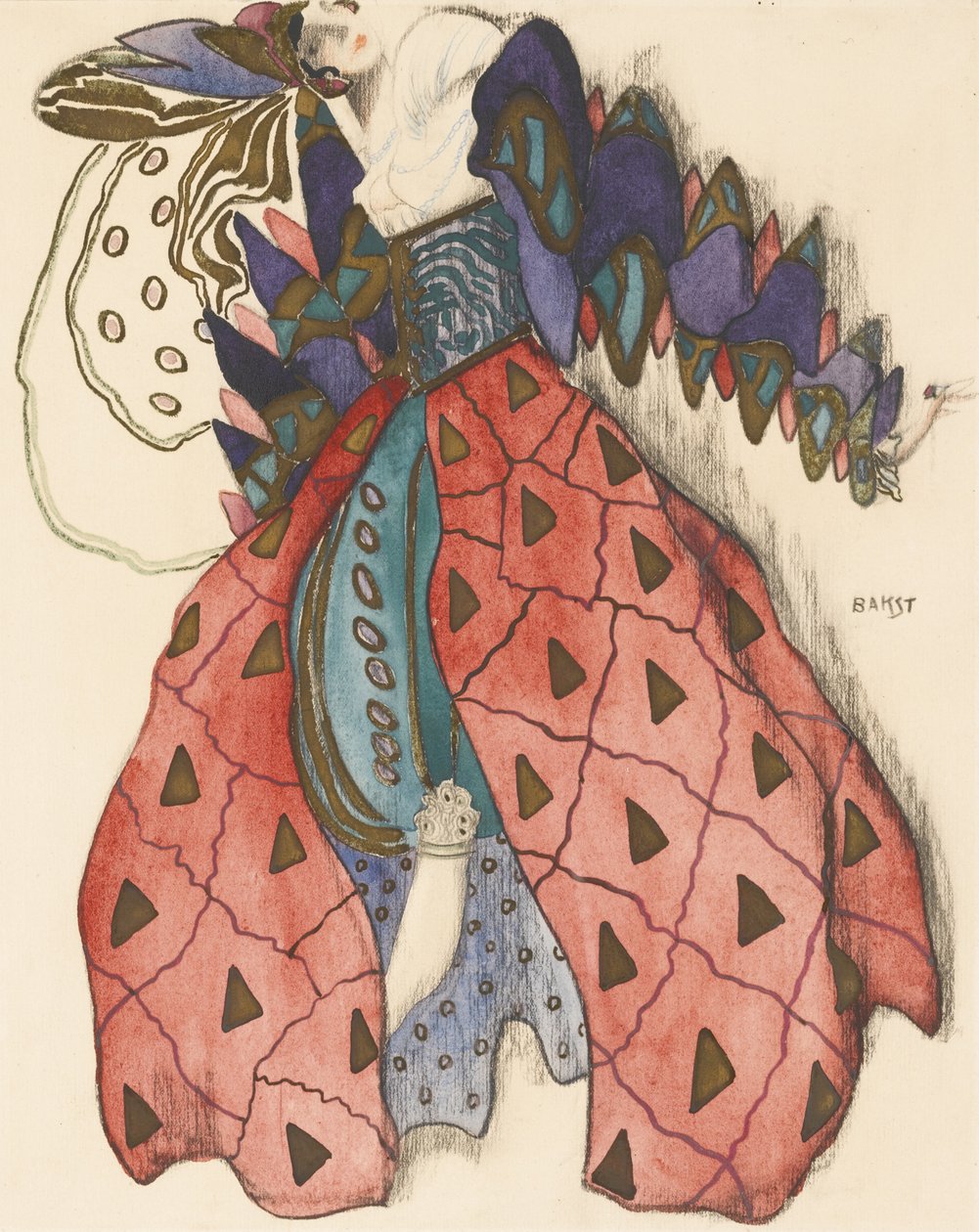 Kostumedesign til Balletten La Légende de Joseph af R. Strauss af Leon Bakst