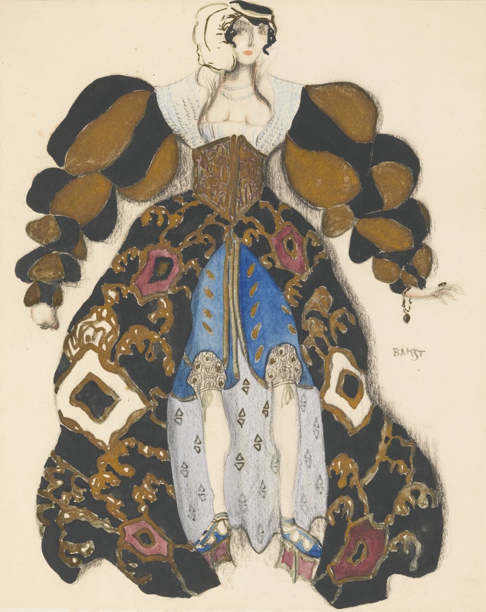 Kostumedesign til Balletten La Légende de Joseph af R. Strauss af Leon Bakst