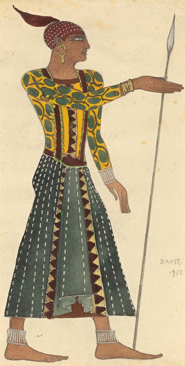 Kostumedesign til balletten Cleopatra af A. Arensky, 1912. af Leon Bakst
