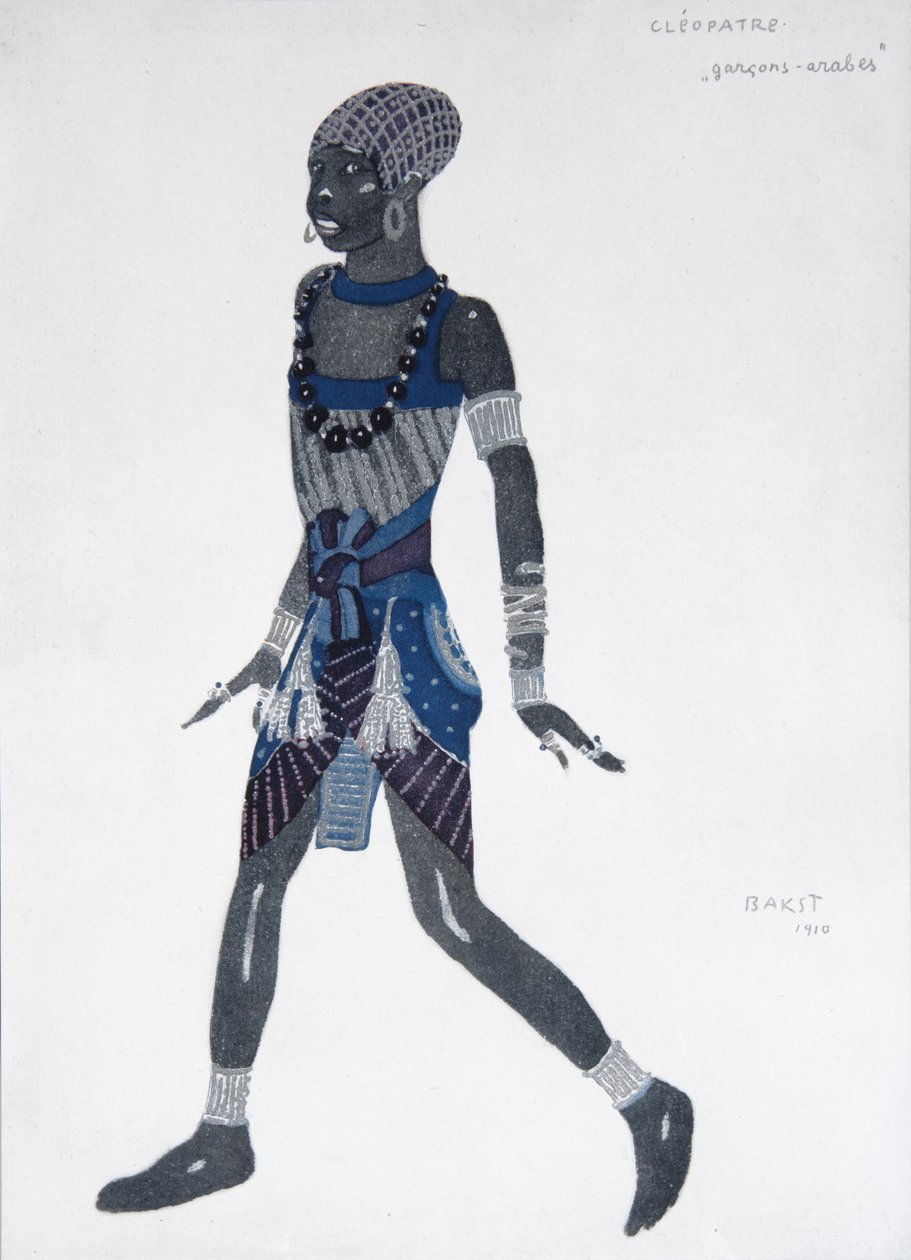 Kostumedesign til balletten Cléopatre, 1909 af Leon Bakst