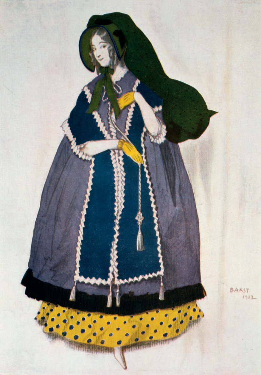 Kostumedesign til balletten Les Papillons, 1912. af Leon Bakst